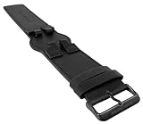 Bruno Banani ZENO | Ersatzband Uhrenarmband Leder Band schwarz für Armbanduhr BR20994