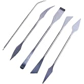 Ebeşuar Seti Metal 5 li 18 cm 1 Paket &Ccedil;elik Modelaj Modelleme Aletleri Seramik Kil ve Heykel Modelaj Kalemi Dip Alma