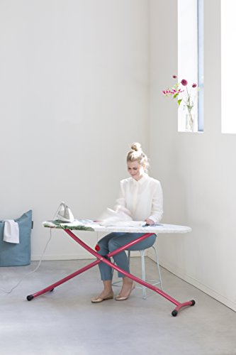 Brabantia 111525 Bügeltisch 135 x 45 cm mit Silikonpad, Stahl und Streckmetall, raspberry/rot, 8.5 x 52.5 x 163 cm - 4