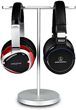 Headphone Stand, POWERILLEX Aluminum Universal Headphone Holder, Suitable for Sennheiser, Sony, Audio-Technica, Bose, Shure, AKG, Panasonic Headphones and More