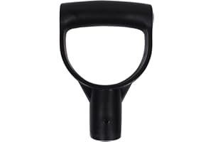 QAZIUY D Shaped Plastic Shovel Handle,Garden Grip Spade Handle Replacement 28mm Inner Diameter Plastic Spade Digging Raking Tools Black