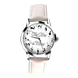 Lazzgirl Mode-Paar-Entwurfs-Leder-Band-analoge Legierungs-Quarz-Armbanduhr(Schwarz, Weiß, Rosa, Rot, Grün, Blau)