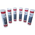 Agri-Linc Red Complex Grease Cartridges, Box of 6 - EP2 Complex Lithium for High Temperature and Pressure - 400g/14oz Cartridge for Grease Gun
