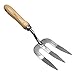 Produktbild 31 cm Edelstahl Garten Weed Gabel mit Holzgriff