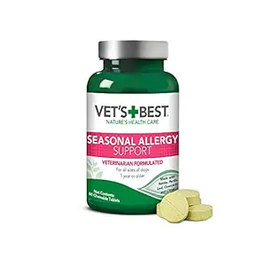 Vet's Best Seasonal Allergy Support Supplement for Dogs, 60 Tablets