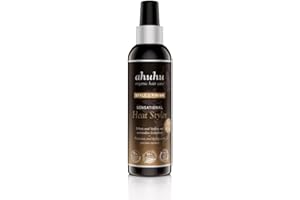 ‎AHUHU ahuhu STYLE & FINISH Sensational Heat Styler (200 ml) – Silikonfreies Styling Spray & Hitzeschutz in Einem, erhält Elastizität & Glanz, mit Edelkastanien-Extrakt als Feuchtigkeits-Schutz