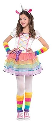 Amscan Déguisement Amscan Enfant Fille Licorne Arc-en-Ciel