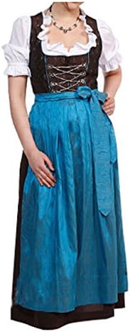 Blouse with Dirndle Long Blue Size 36–Dirndlkleid Apron