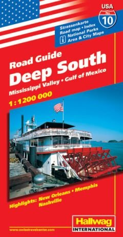 Download Hallwag USA Road Guide, No.10, Deep South
