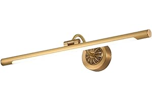 ‎ACMHNC ACMHNC LED Spiegelleuchte Retro Messing Spiegellampe Vintage Antik Badlampe Bad wasserdichte Wandleuchte Schminklicht Für Spiegel Schminktisch Badzimmer,Neutralweiß 4000K,Messing,L56CM/11W