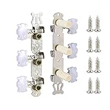 【ESPECIFICACIONES DEL PRODUCTO】 2 x Clavija de afinación de guitarra （L&R); 8 x Tornillo. El tamaño es de aproximadamente 11 * 4 * 3.6 cm / 4.3 * 1.6 * 1.4 pulgadas. Peso: Aprox. 133g.