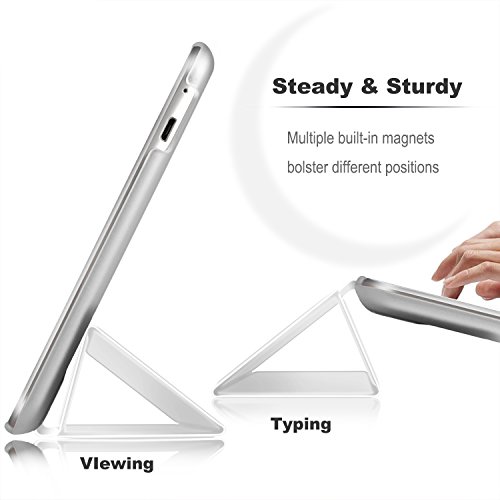 IVSO hochwertiges PU Leder Etui hülle Tasche Case – mit Standfunktion, super 360° Anti-Wrestling, ist für Huawei MediaPad T3 8.0 Tablet-PC perfekt geeignet (Weiß) - 5