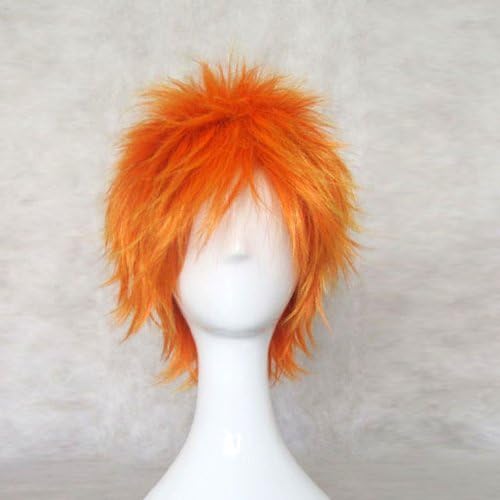 Tqglobal Bleach Kurosaki Ichigo Costume Short Orange Party Cosplay Wig