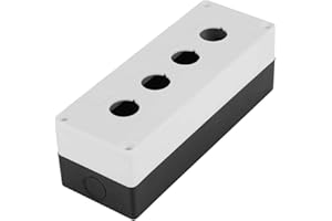 YWBL-WH Caja de Interruptor 22mm Caso Protector de Caja de Botón Pulsador de Cuatro Agujeros Impermeable(blanco)