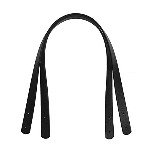 beetest tasche GRIFFE ,2 pezzi, 55 cm, PU Pelle, Diy ricambio Tote manici borsa tracolla, Nero, nero