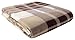 Produktbild Decke, Fleece, Bettüberwurf, Vlies, Tartan, 125cm x 150cm, Natur