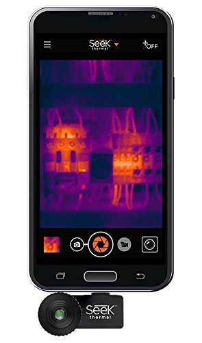 Seek Thermal Compact Fotocamera per Immagini Termiche con Connettore Micro USB e Custodia Resistente allâ€™Acqua per Dispositivi Android - Nero