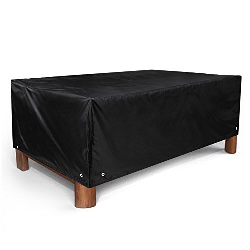 Homdox Abdeckung Gartenmöbel Schutzhülle Abdeckplane Abdeckhaube für rechteckige Sitzgarnituren und Gartentische