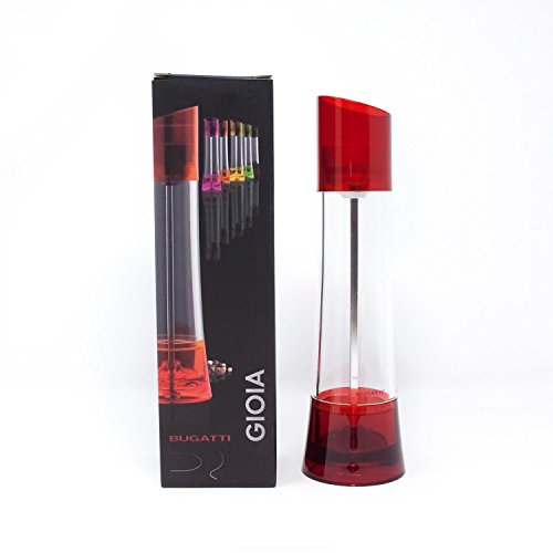 Bugatti GL3U – 02141 Glamour Salz- oder Pfeffermühle, Rot, 6 x 6 x 22 cm - 2