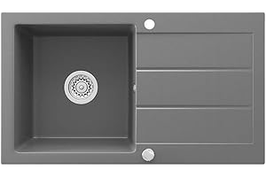 Bergström Spülbecken, Grau, 75 x 43 cm mit Trockenplatz
