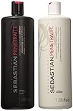champu sebastian sin sulfatos Sebastian Penetraitt Strengthening and Repair Shampoo & Conditioner Liter Set (33.8 oz)