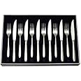 Stellar Winchester 12 Piece Stainless Steel Steak Knife and Fork Set in Gift Box for 6 People - Dishwasher Safe - Fully Guaranteed