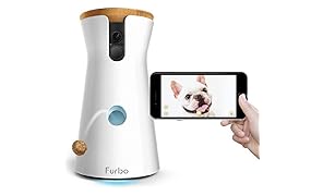 Furbo - Videocamera per Cani : Lancio di Croccantini, Telecamera HD WiFi per Animali e Audio Bidirezionale