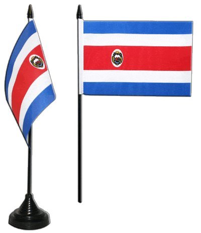 Preisvergleich Produktbild Flaggenfritze® Tischflagge Costa Rica 10x15 cm