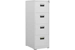 vidaXL Armadio Classificatore Grigio Chiaro 46x62x133 cm in Acciaio