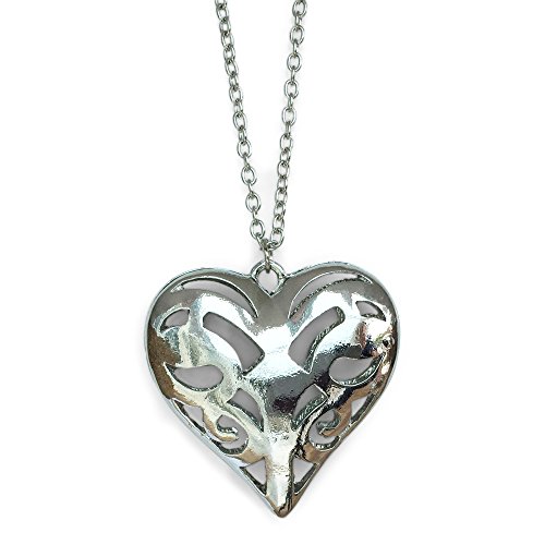 Orion Creations Vampire Diaries. Caroline Forbes Cuore Collana. Filigrana. Tono Argento