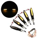 【Fließendes Design】Helles bernsteinfarbenes fließendes Licht, einzigartig und attraktiv, ausgezeichnet als Motorradanzeige.