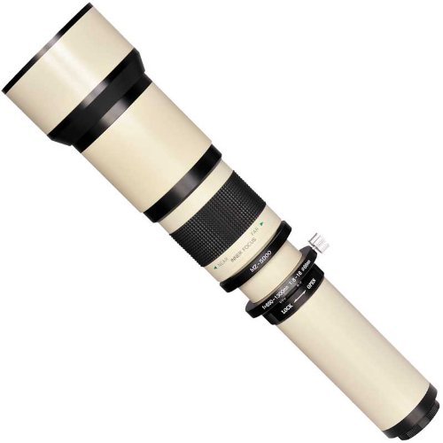 650-2600mm High Definition Telephoto Zoom Lens with Full Size tripod Kit for Canon EOS 100D 70D, 60D, 50D, 40D, 30D, 20D, 7D, 6D, 5D, 1D, 1200D, 600D, 650D, 700D, 10D, XS, 10DDigital SLR Cameras