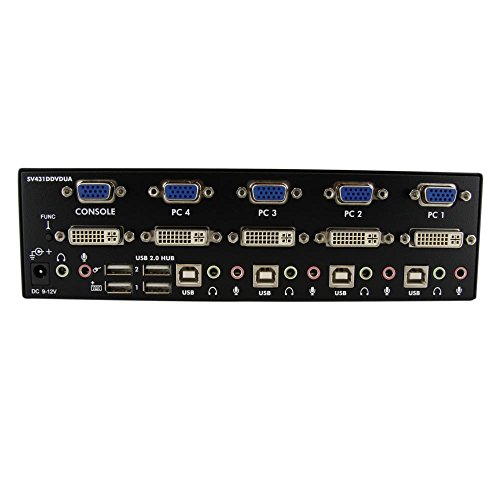 StarTech.com 4 Port DVI KVM USB Switch – 4-fach DVI Umschalter mit USB Hub - 2