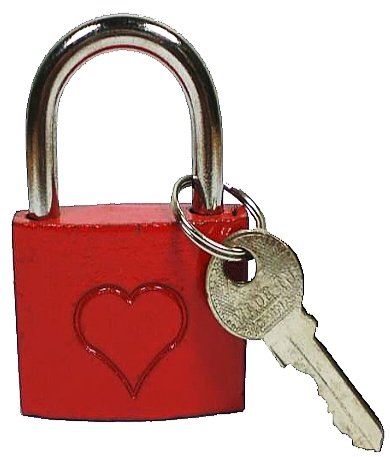 Preisvergleich Produktbild Liebesschloss Schloss Vorhängeschloss Bügelschloss Rot 1 Stück, Liebesschloß:Mit Herz