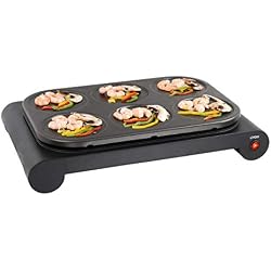DOMOCLIP DOM200 Set 3 en 1 Mini Woks, Crêpière et grill | Wok party, crepes party, grill | Idéal pour 6 personnes | 1000 watts