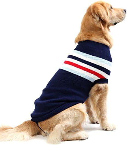 SiYang Dog Clothes Winter Woolen Sweater Knitwear Puppy Clothing Warm Coat for Small Medium and large Dog(Blue,M)