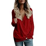Camiseta Basica Mujer Casual Sudadera Manga Larga Otoño Cuello Redondo...
