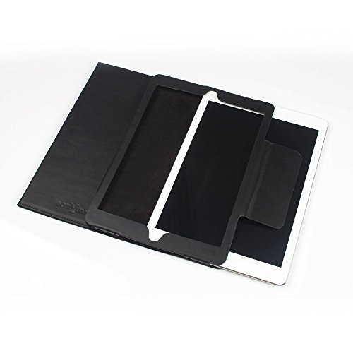 Boriyuan Apple Ipad 2/3/4 Echt Ledertasche Smart Case Hülle im Bookstyle mit mit Standfunktion, Magnetverschluss (Ipad 2/3/4 Schwarz) - 8