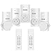 Produktbild Funksteckdosen Set aus 5 Funksteckdose 2 für Außenbereich 3 für Innenbereich Funkschalter Set Reichweite Aussen 30m Innen 15m 230V 2300 Watt IP44