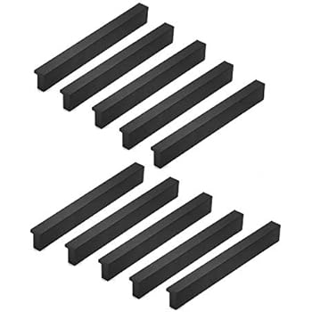 Qrity 10x schwarze Möbelgriffe Lochabstand 96mm Türgriffe