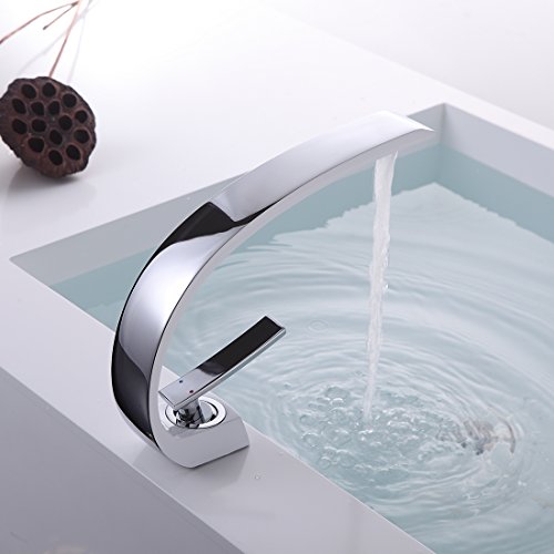 Fapully Wasserhahn Bad Weiß Chrom Mischbatterie Waschbecken Waschtischarmatur Mischbatterie Badarmatur für Badezimmer - 3