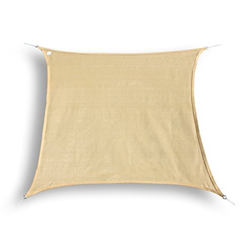 hanSe® Marken Sonnensegel Sonnenschutz Segel Quadrat 7x7 m Sand