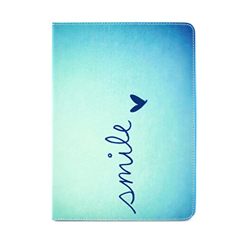 iPad Air 2 Hülle, Deenor Signature Design PU Leder Abdeckung Stand Flip Schutzhülle Hülle für Apple iPad Air 2 iPad 6 Generation. (Signature) - 2