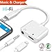 Price comparison product image Headphone Adapter for iPhone Adapter Charger Adapter Cable for iPhone 7/7P/8/8P/X/XS/XR 3.5mm Jack Dongle Aux Audio Splitter 2 in 1 iPhone Adapter Converter Adapter Support iOS 12 System or Later