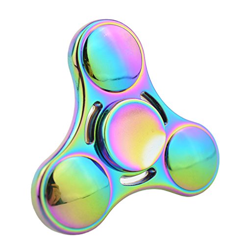 Hand Spinner Stress Relief Toy, Fidget Spinners EDC Fidget Toy Stress Reducer Made Bearing Focus Anxiety Relief Toys for Killing Time (Rainbow)