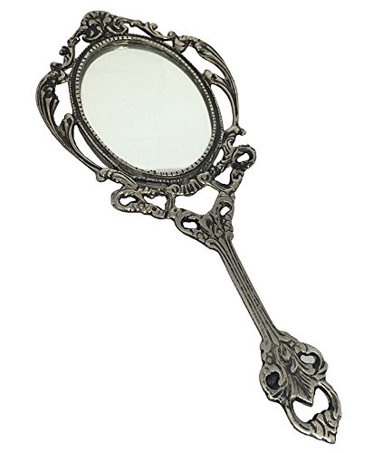 Zauberhafter Handspiegel Prinzessin Barock silber 25,5cm