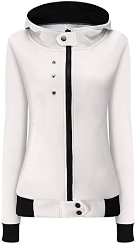 Womens Hoodie,Moonuy Ladies Girl Autumn Winter Velvet Warm Long Sleeve Coat Fashion Caual Daily Solid Hoody Jacket Outwear Overcoat Parka Christmas Gift gym tops ladies jumpers (White, L)