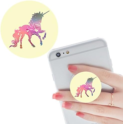 Multi-function Pop cellular phone bracket Socket Expanding Stand and Grip for Smart-phones and Tablets Bracket Mount Holder Collapsible-White Pink Rose gold unicorn