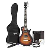 Mástil de Arce Guitarra Eléctrica New Jersey II 3/4 + Paquete de Amplificador de 10 W Sunburst