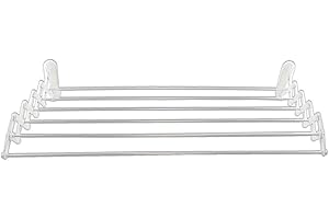 Gimi Skatto 100 Stendibiancheria da Parete, Stendino a Fisarmonica, Spazio di Stenditura 6 m, Alluminio e Resina, 104 x 50 x 16 cm